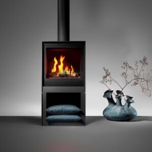 Gaskachel Bellfires Box 55 met houtvak (aardgas)