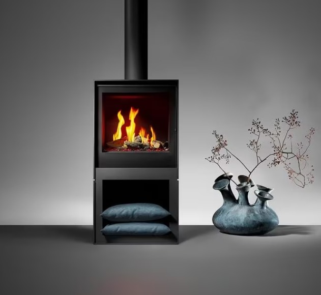 Gaskachel Bellfires Box 55 met houtvak (aardgas)